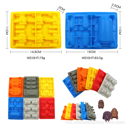 Star Wars Silicone Ice Dulang Acuan Coklat